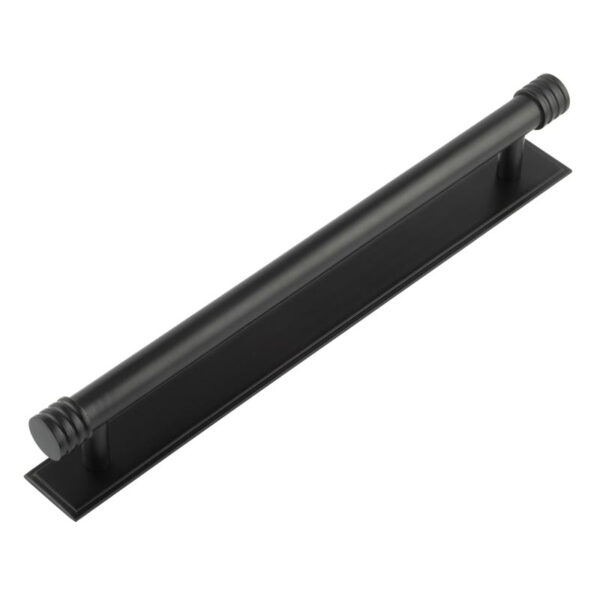 Frelan Hoxton Sturt Cabinet Handles 224mm Ctrs Stepped Backplate Matt Black