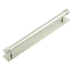 Frelan Hoxton Sturt Cabinet Handles 224mm Ctrs Plain Backplate Satin Nickel