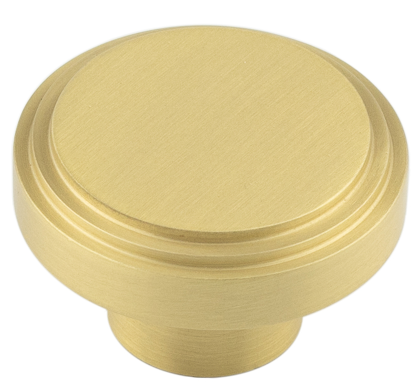 hox1040sb.jpg Frelan Cropley Cupboard Knobs 40mm Satin Brass - Image 1