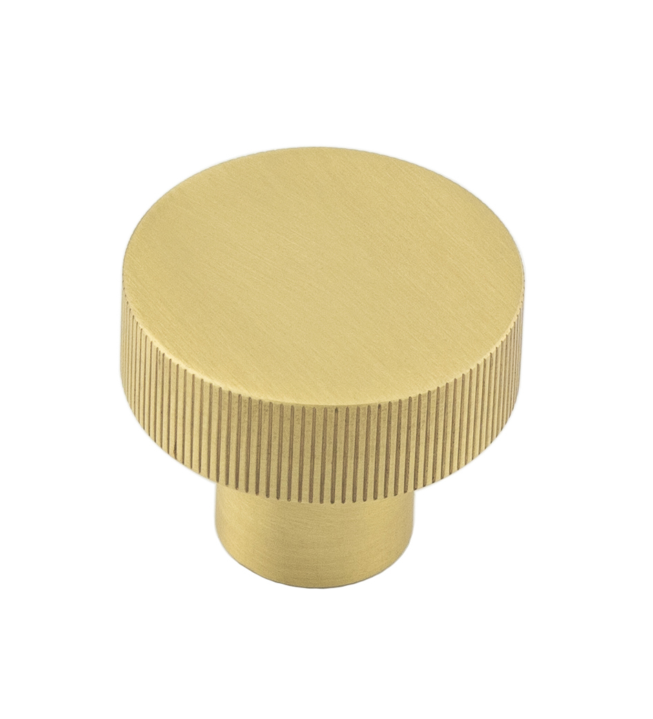 hox230sb.jpg Frelan Thaxted Cupboard Knobs 30mm Satin Brass - Image 1