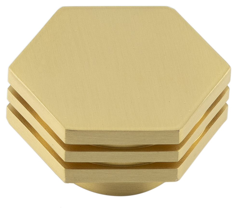 hox340sb.jpg Frelan Nile Cupboard Knobs 40mm Satin Brass - Image 1