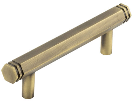 Frelan Hoxton Nile Cabinet Handles 96mm Ctrs Antique Brass