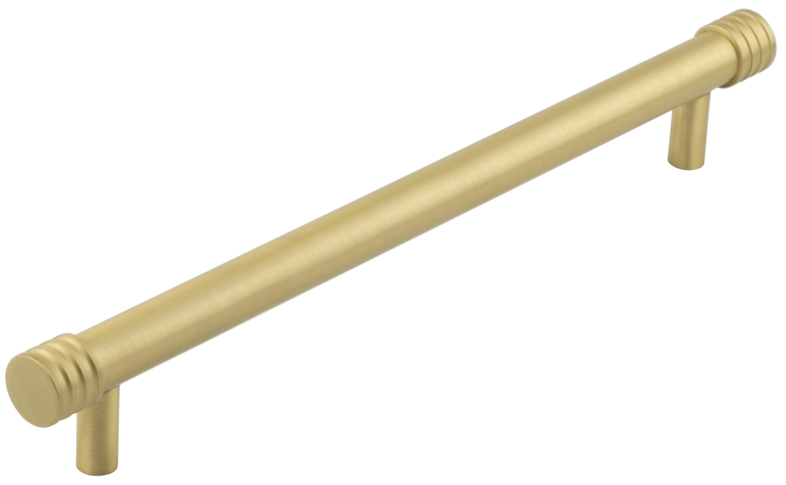 hox460sb.jpg Frelan Hoxton Sturt Cabinet Handles 224mm Ctrs Satin Brass - Image 1