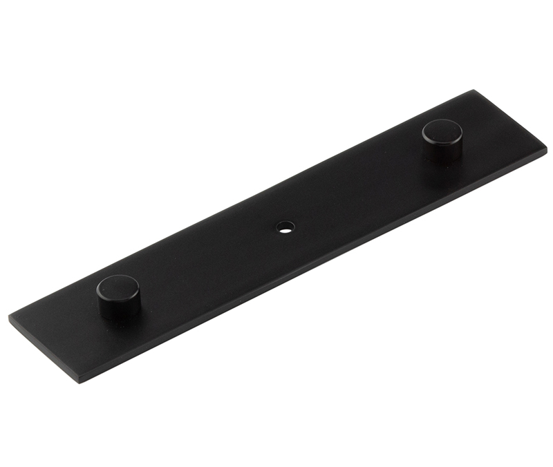 hox5090mb.jpg Frelan Fanshaw Backplate for Cupboard Knobs 140x30mm Black - Image 1