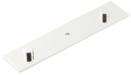 Frelan Fanshaw Backplate for Cupboard Knobs 140x30mm Polished Nickel