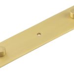 Frelan Fanshaw Backplate for Cupboard Knobs 140x30mm Satin Brass