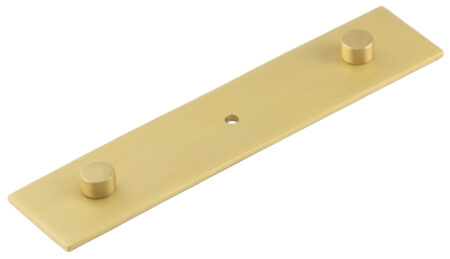 Frelan Fanshaw Backplate for Cupboard Knobs 140x30mm Satin Brass