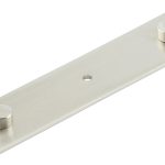 Frelan Fanshaw Backplate for Cupboard Knobs 140x30mm Satin Nickel