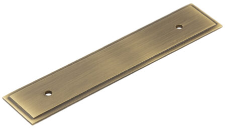 Frelan Hoxton Rushton Backplate for Cabinet Handles 140x30mm Antique Brass