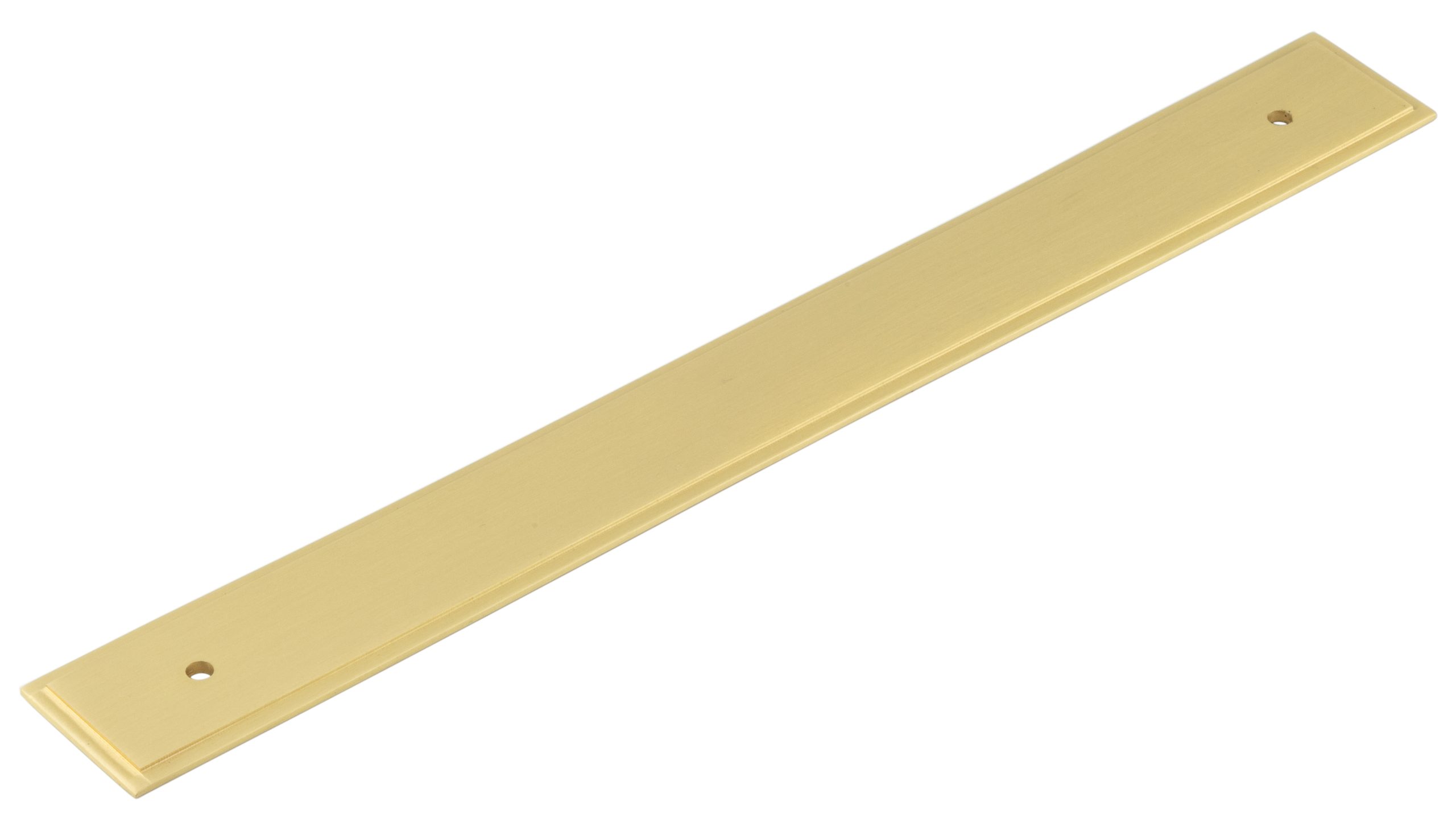 hox6060sb.jpg Frelan Hoxton Rushton Backplate for Cabinet Handles 268x30mm Satin Brass - Image 1