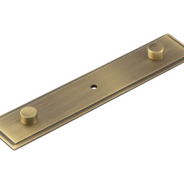 Frelan Rushton Backplate for Cupboard Knobs 140x30mm Antique Brass