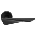 Manital Intona Lever on Round Rose - Matt Black (IN5BLK)