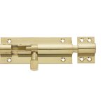 Jedo Brass Heavy Straight Barrel Bolts 102x38mm Polished Brass