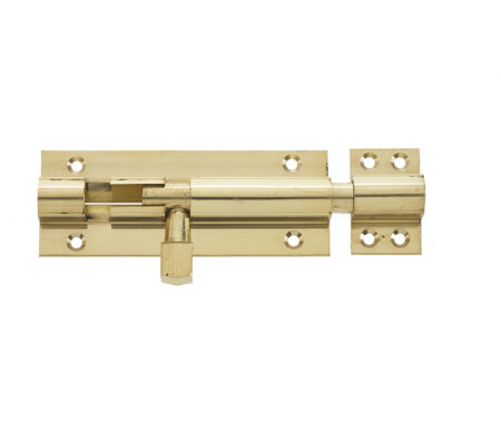 Frelan Jedo Brass Heavy Straight Barrel Bolts 102x38mm Polished Brass