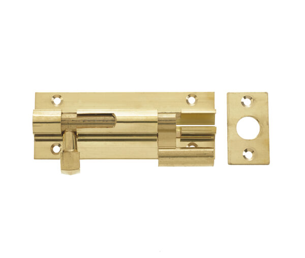 Frelan Jedo Brass Heavy Necked Barrel Bolts 100x38mm Polished Brass