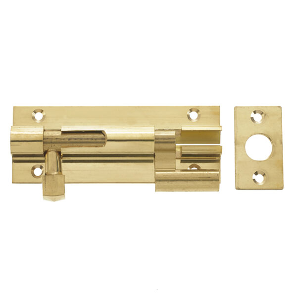 Jedo Brass Heavy Necked Barrel Bolts 100x38mm Polished Brass