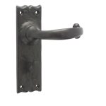 Regal Suite Door Handle on Bathroom Plate Black