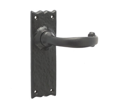 Regal Suite Door Handle on Long Latchplate Black