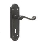 Turnberry Suite Door Handle on Lockplate Black