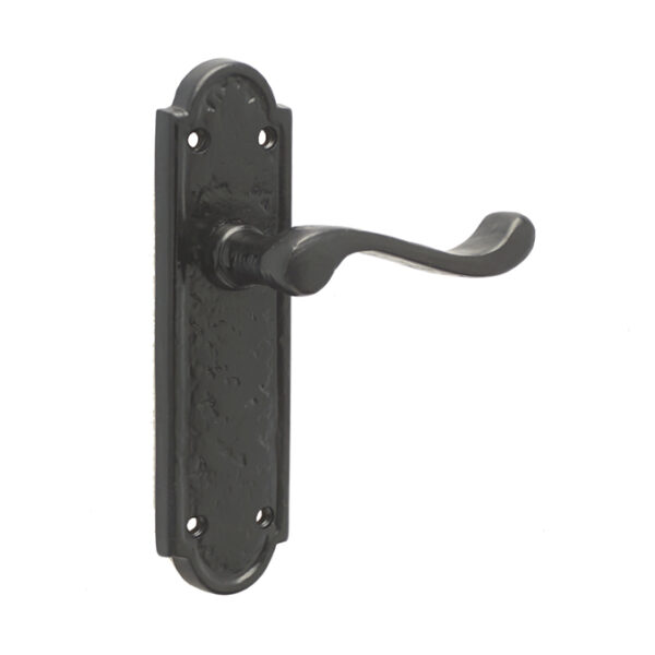 Turnberry Suite Door Handle on Latchplate Black