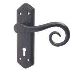 Royal Suite Door Handle on Lockplate Black