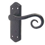Royal Suite Door Handle on Latchplate Black