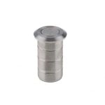 Stainless Steel Dust Proof Spring Floor Bolt Socket for Concrete 20x25mm Satin Stainless Steel