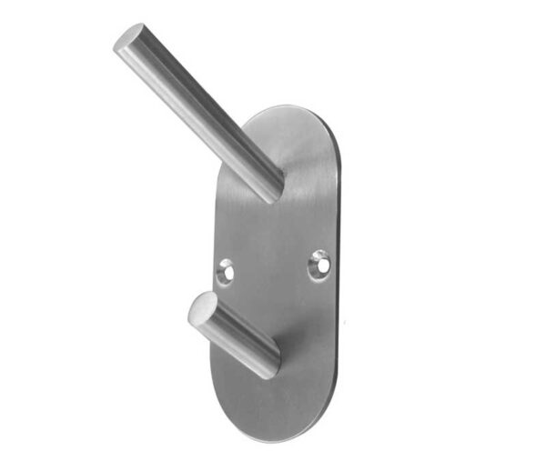 Frelan Stainless Steel Hat & Coat Hooks 90x45mm Satin Stainless Steel - 90 x 45mm