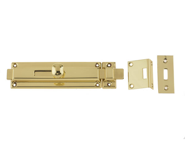 Frelan Jedo Architectural Slide Bolts 150x40mm Polished Brass