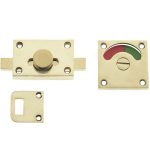 Jedo Bathroom Indicator Bolt 50x50mm 50x50mm Brass Finish