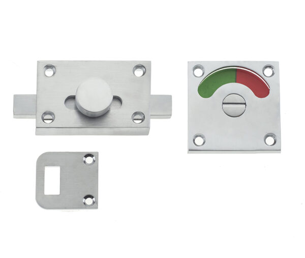 Frelan Jedo Bathroom Indicator Bolt 50x50mm 50x50mm Satin Chrome