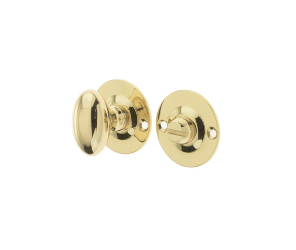 Frelan Jedo Bathroom Turn & Release for use with Deadbolts 5mm spindle Polished Brass