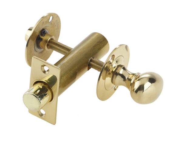 Frelan Jedo Bathroom Bolt C/W Mortice Bolt Polished Brass