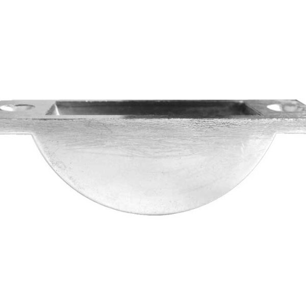 Jedo Zinc Easy Clean Bolt Socket 63x20mm Satin Chrome