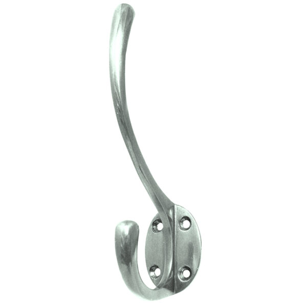 Jedo Solid Brass Hat & Coat Hook 142mm Polished Chrome