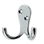 Jedo Double Robe Hooks 53mm Polished Chrome