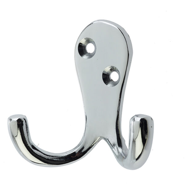 Jedo Double Robe Hooks 53mm Polished Chrome