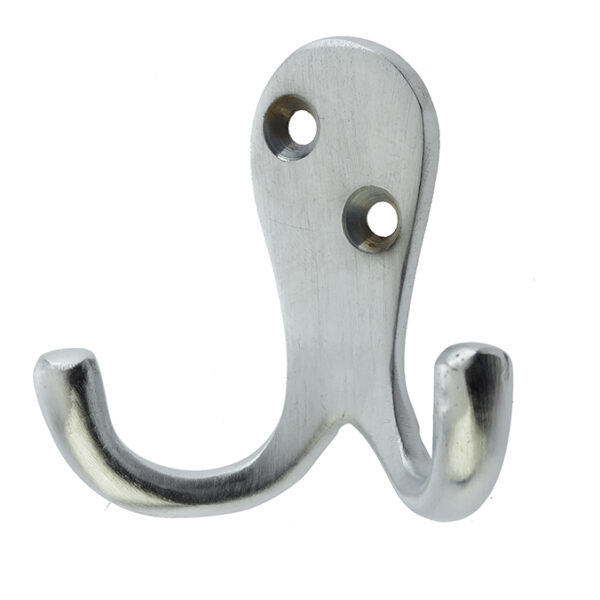 Jedo Double Robe Hooks 53mm Satin Chrome