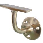 Jedo Solid Brass Handrail Brackets 64mm Polished Brass