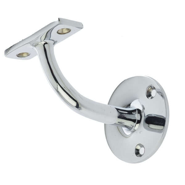 Jedo Solid Brass Handrail Brackets 75mm Polished Chrome