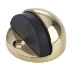 Jedo Oval Floor Mounted Door Stop 46x26mm Polished Brass