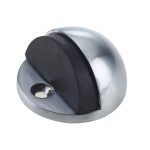 Jedo Oval Floor Mounted Door Stop 46x26mm Satin Chrome