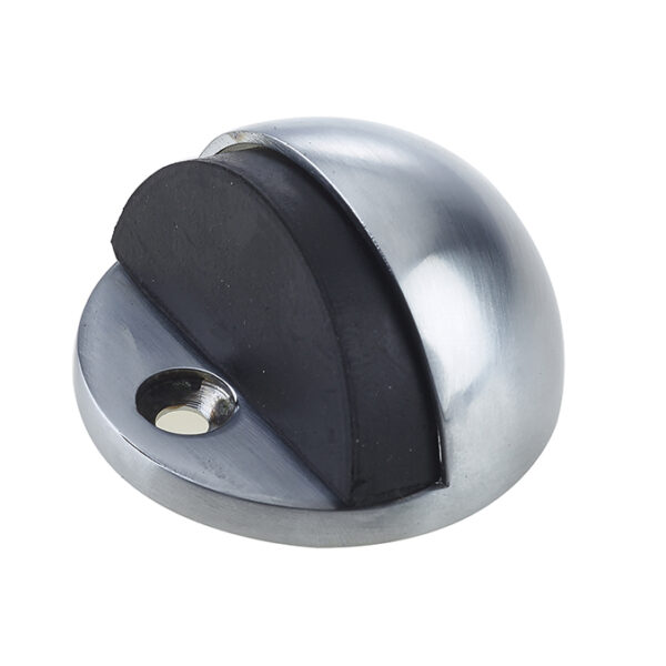 Jedo Oval Floor Mounted Door Stop 46x26mm Satin Chrome