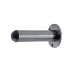 Jedo Cylinder Wall Mounted Door Stop on Rose 75mm Dark Bronze