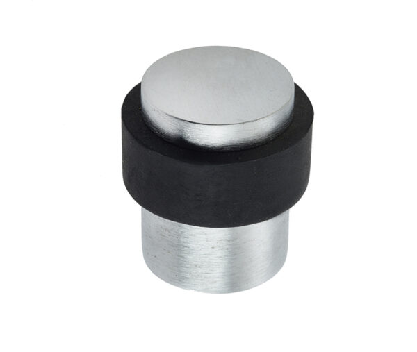 Frelan Jedo Cylinder Floor Mounted Door Stop 36x28mm Satin Chrome