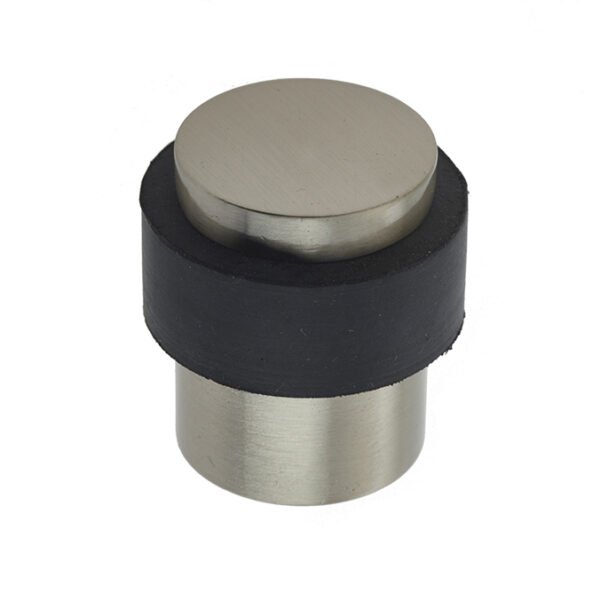 Jedo Cylinder Floor Mounted Door Stop 36x28mm Satin Nickel