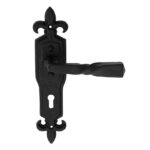 Barley Twist Lever on Gothic Lock Backplate (LF5113)