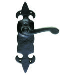 Fleur de lys' Lever on Latch Backplate (LF5505)