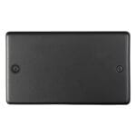 Eurolite Stainless steel Double Blank Plate - Matt Black Eurolite Stainless steel Double Blank Plate - Matt Black (MB2B)