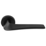 Manital Master lever on round rose - Matt Black (MS5BLK)